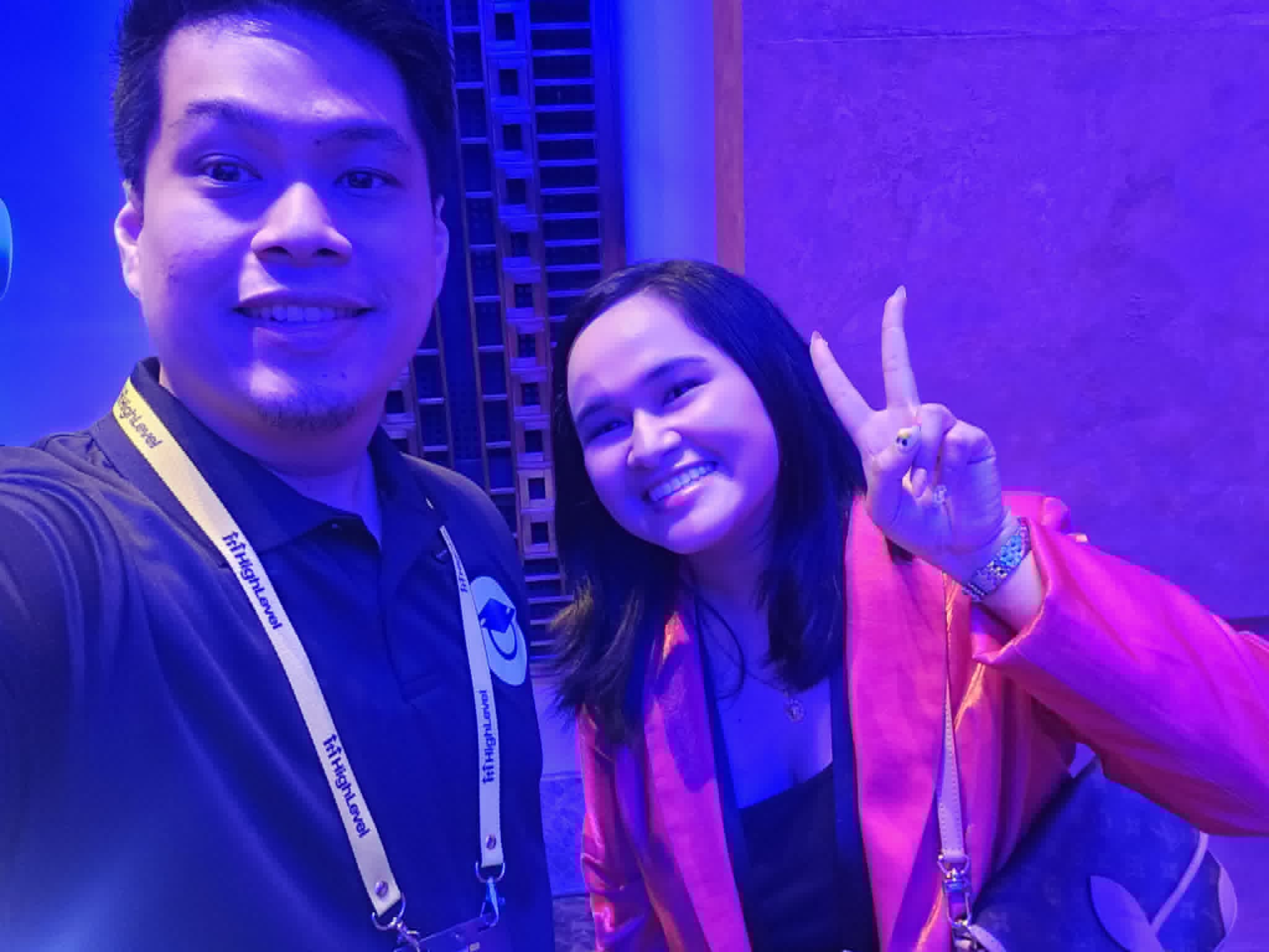 Clive Llora with coach darla